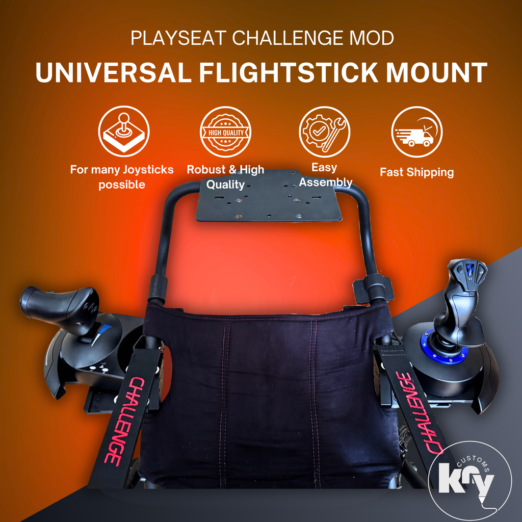 Universal Flightstick / HOTAS Mount for Playseat Challenge - knycustoms