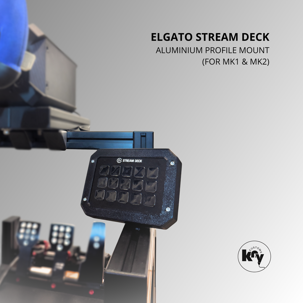 Elgato Stream Deck MK1/MK2 Holder Mount for Aluprofile / Simracing Rig - knycustoms