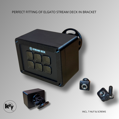 Elgato Stream Deck Mini Holder Mount for Aluprofile / Simracing Rig - knycustoms