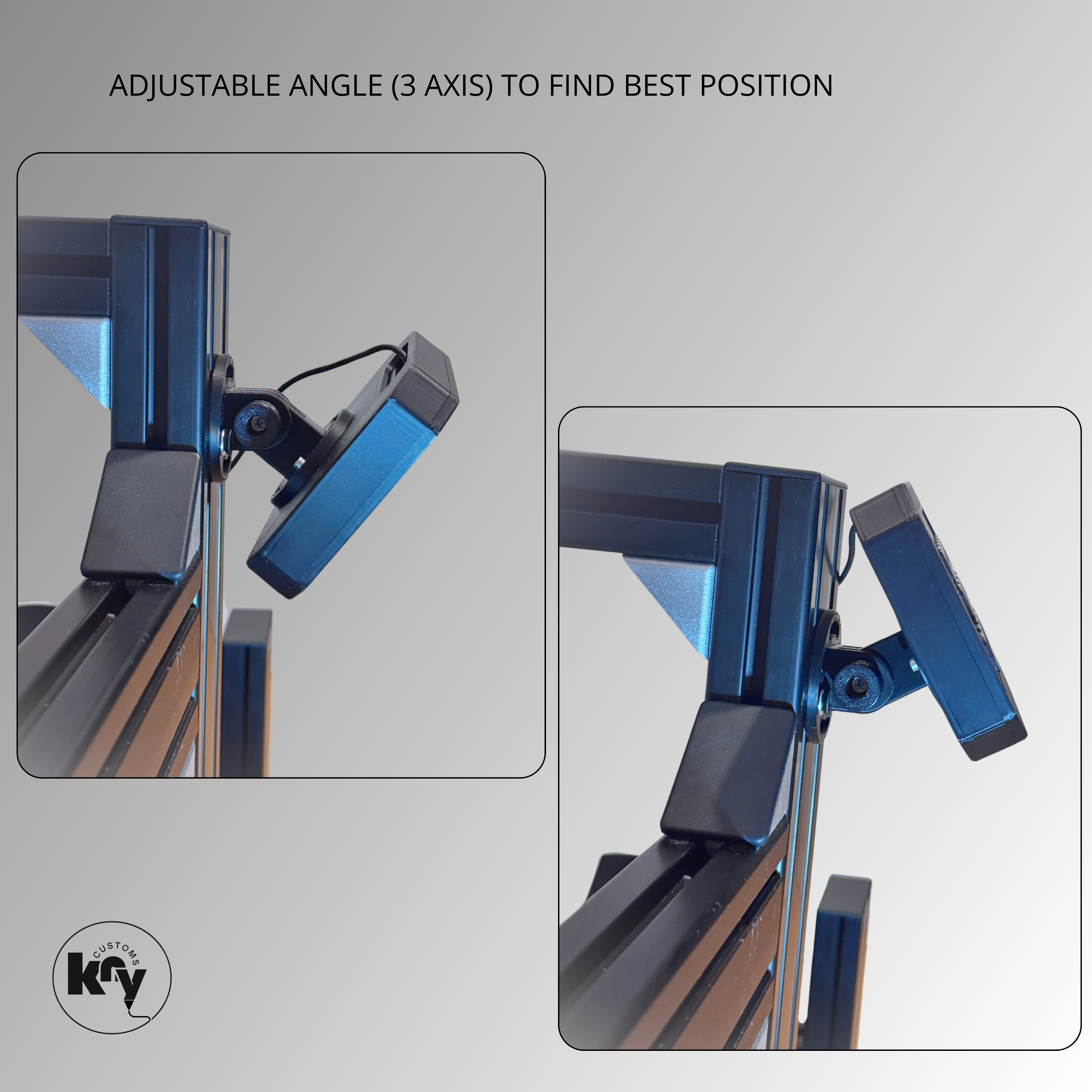 Elgato Stream Deck MK1/MK2 Holder Mount for Aluprofile / Simracing Rig - knycustoms