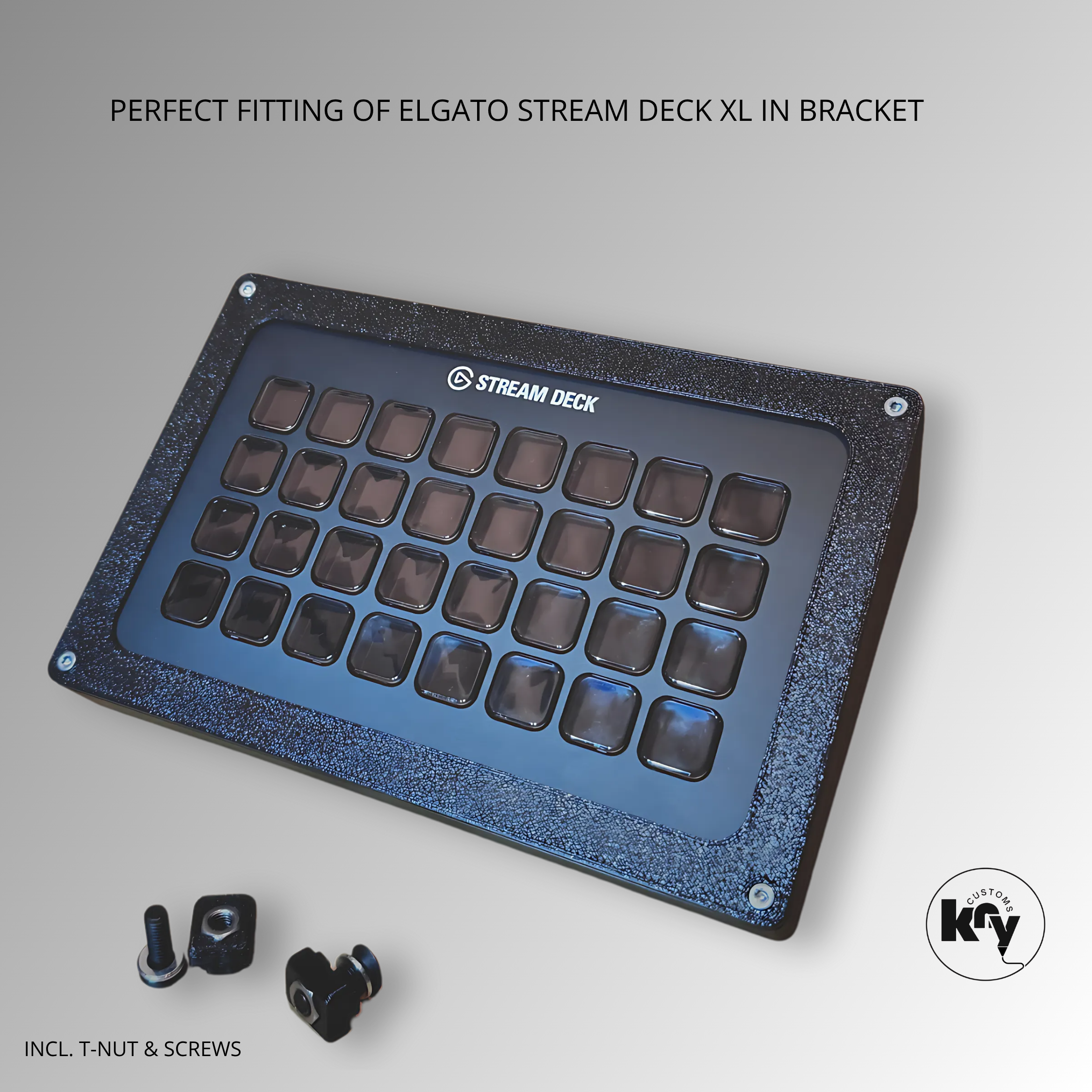 Elgato Stream Deck XL Holder Mount for Aluprofile / Simracing Rig - knycustoms
