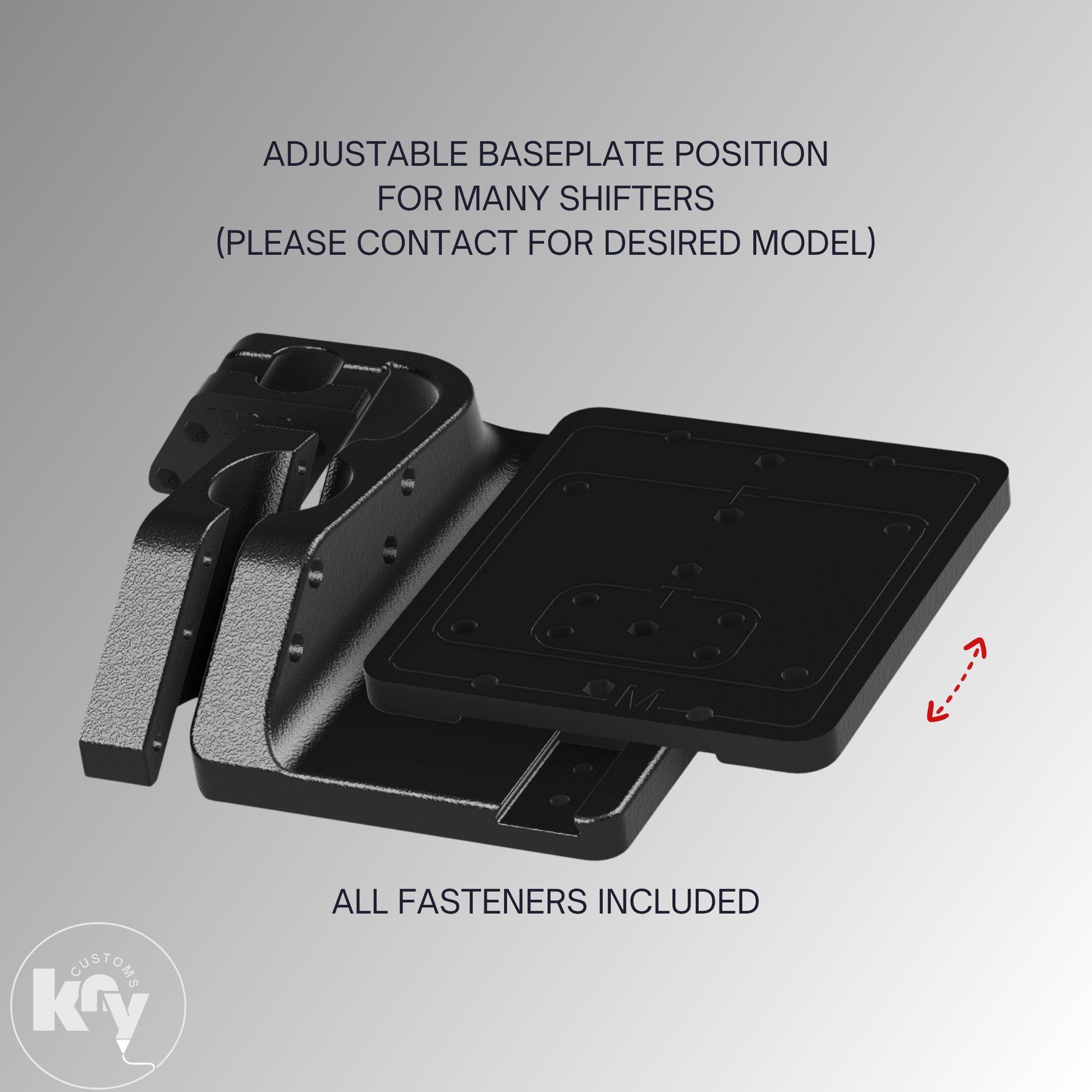 Universal Flightstick / HOTAS Mount / Shifter Mount for Playseat Challenge & Playseat Challenge X - knycustoms