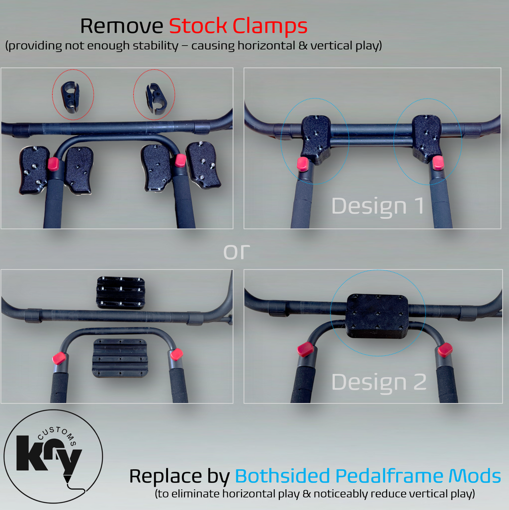 Pedalframe Reinforcement Mod (Playseat Challenge) - knycustoms