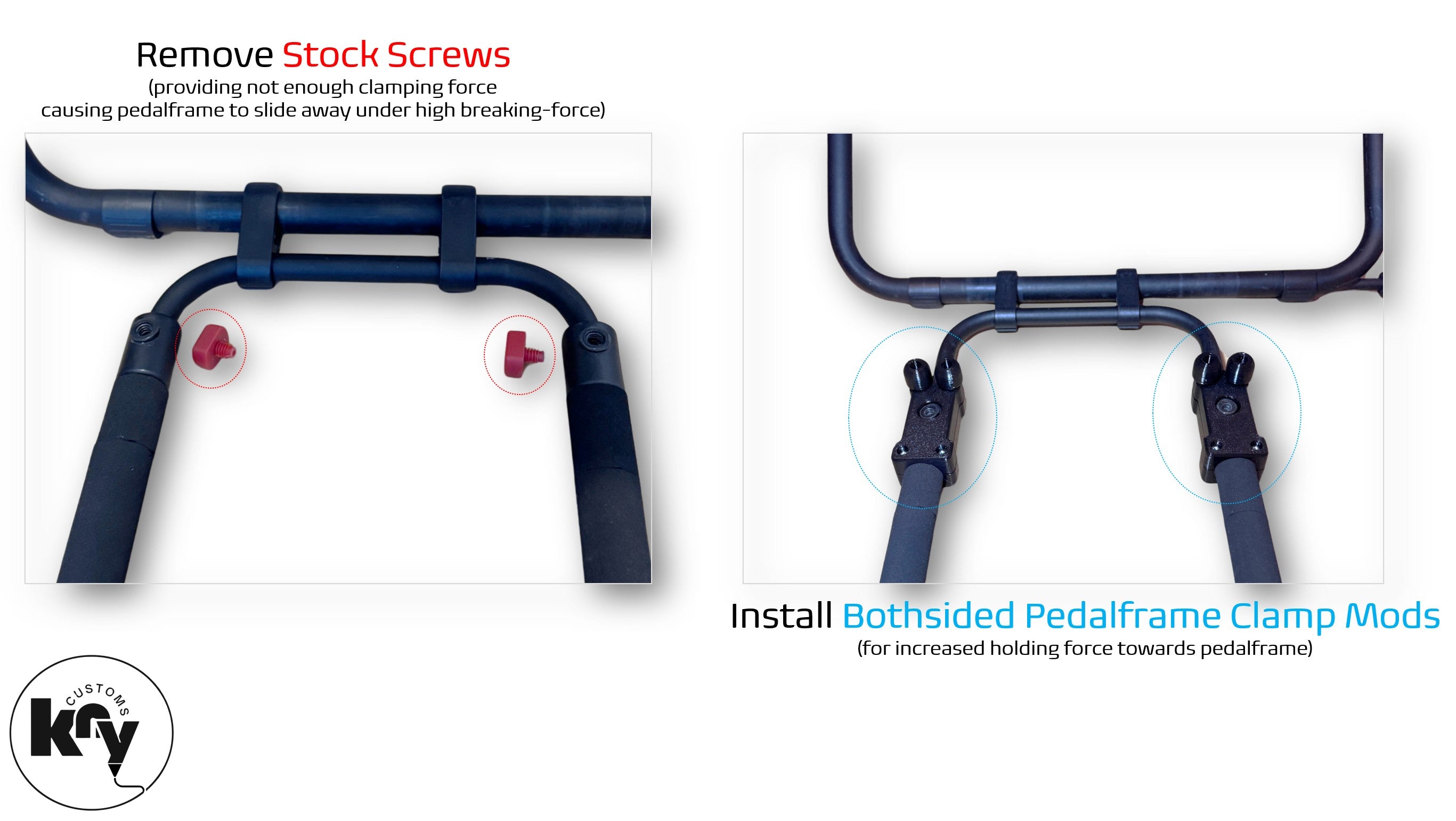 Pedalframe Clamps Mod (Playseat Challenge) - knycustoms