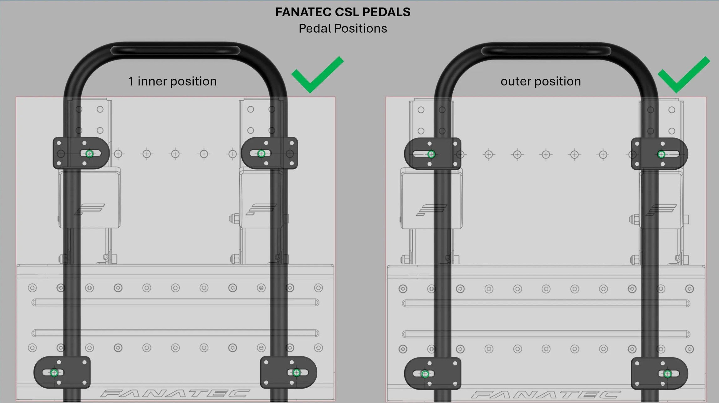 Playseat Challenge Pedalmounts für Fanatec - knycustoms