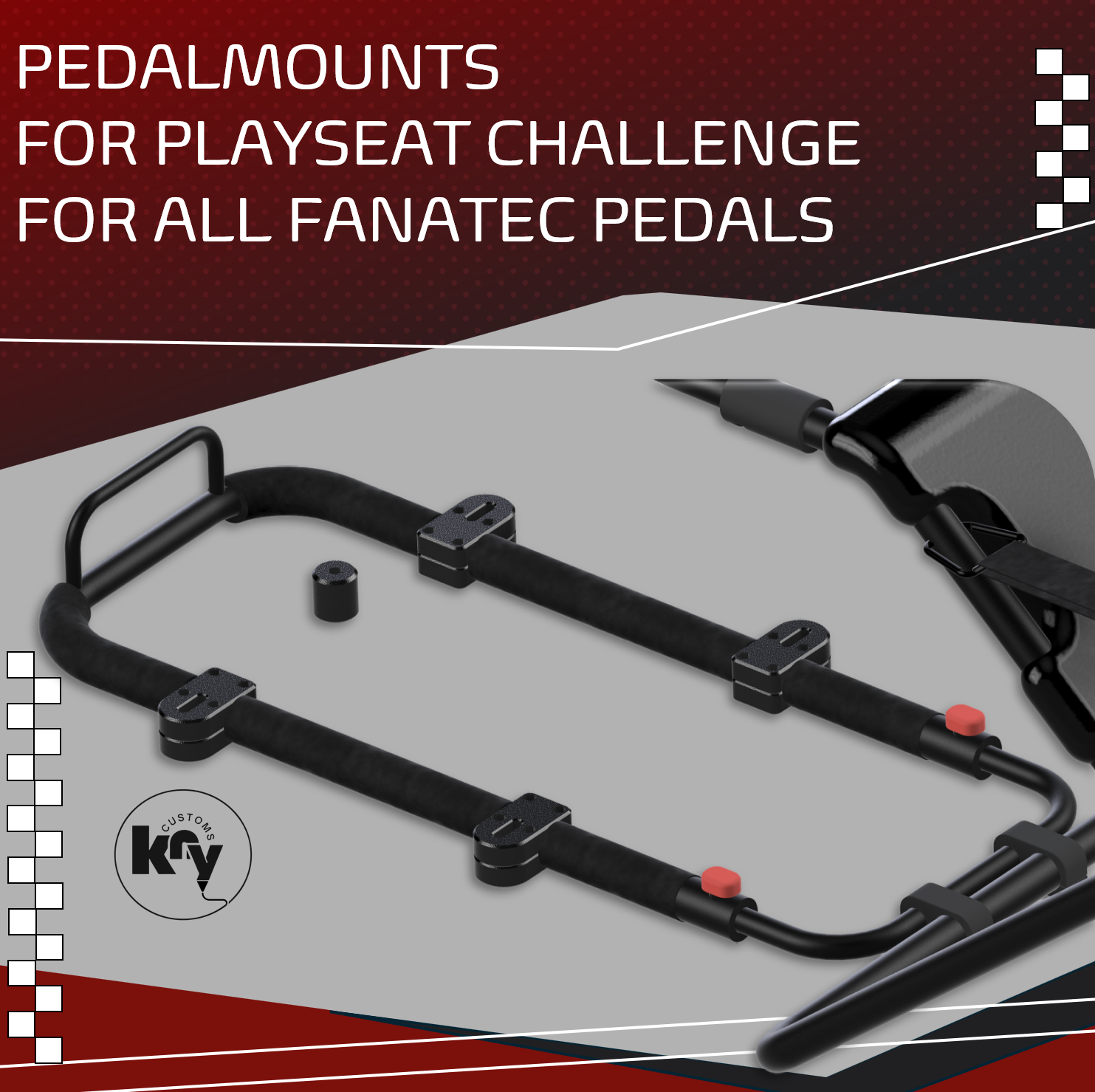 Playseat Challenge Pedalmounts für Fanatec - knycustoms