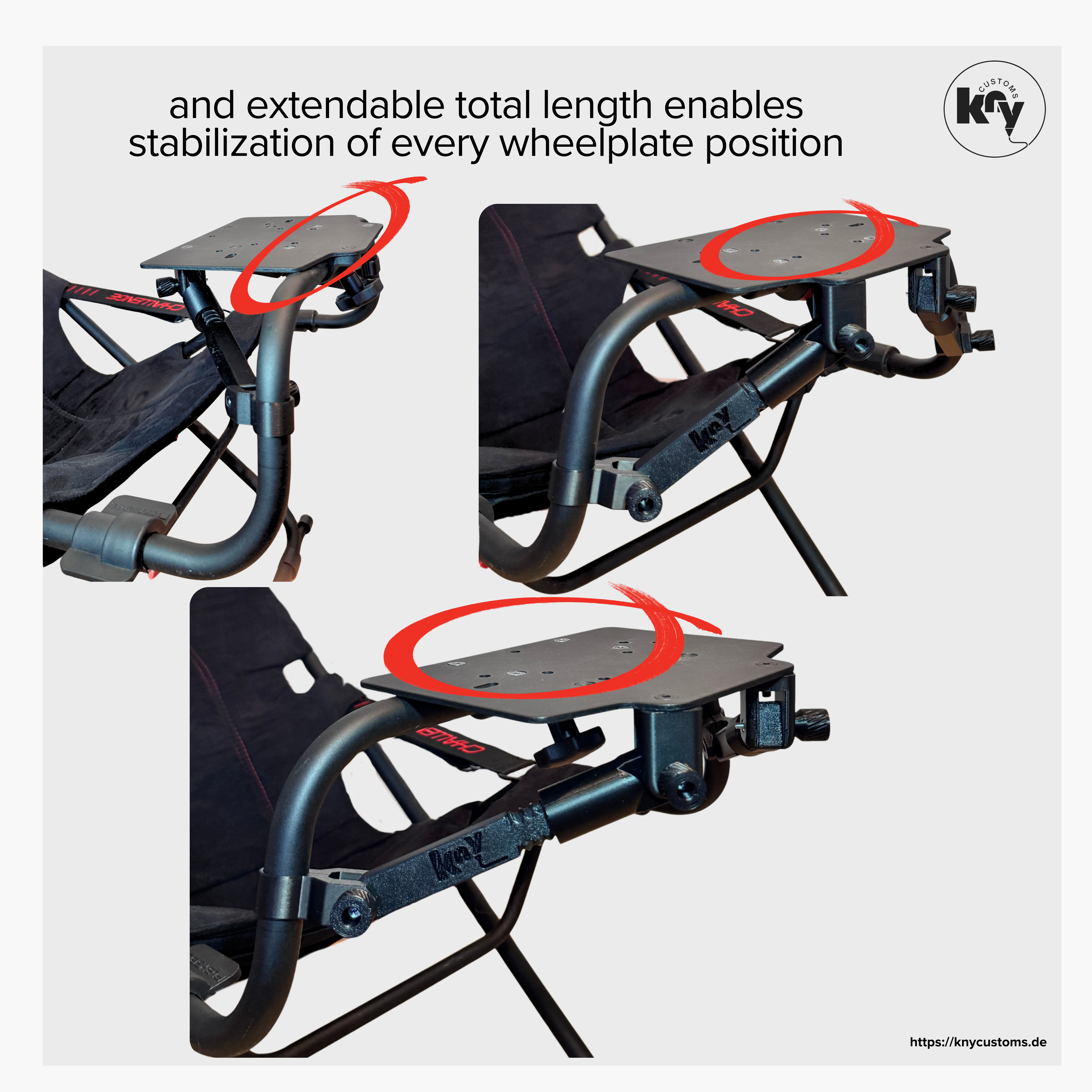 playseat challenge wheelbase wheelplate reinforcement mod 3d printed upgrade
