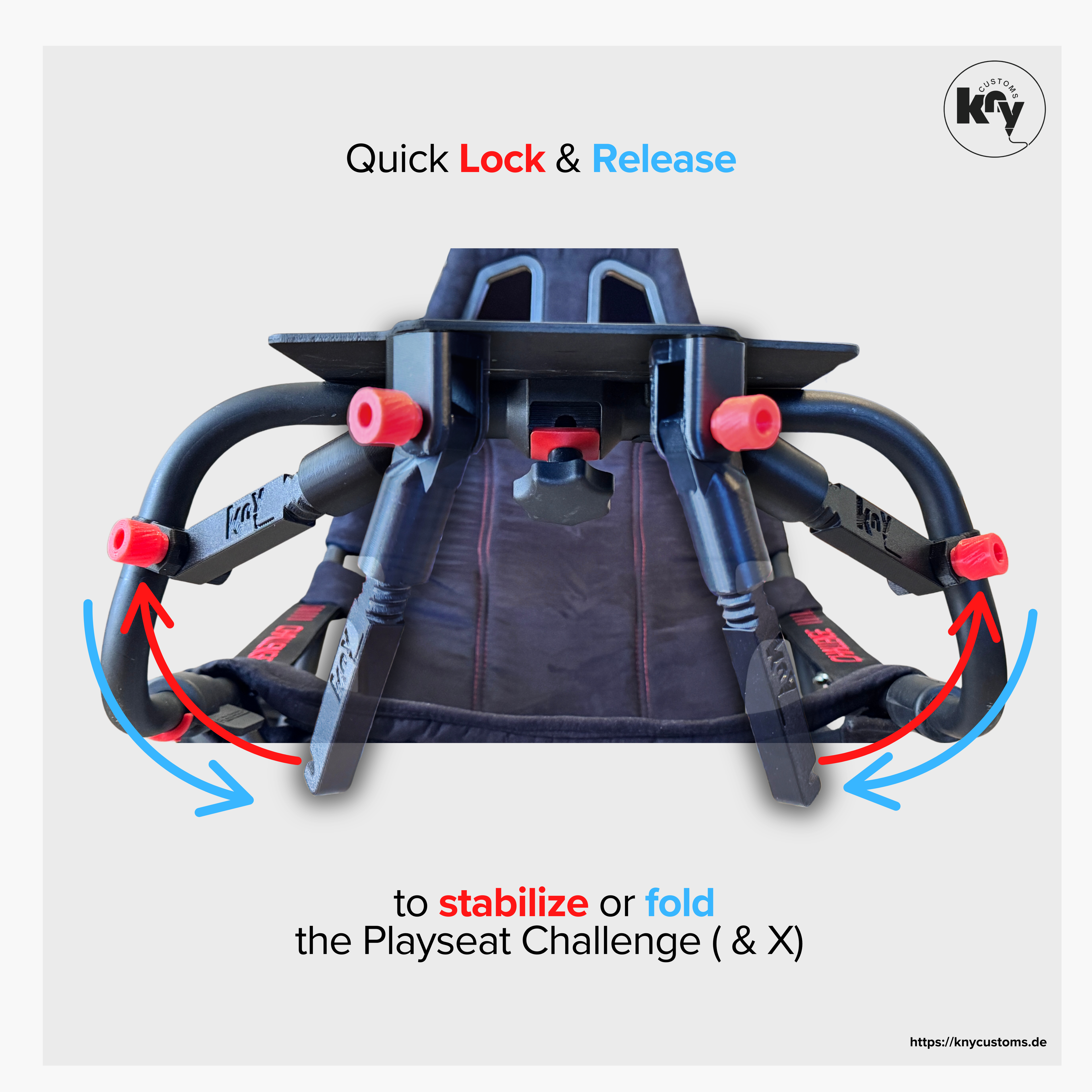 playseat challenge wheelbase wheelplate reinforcement mod 3d printed upgrade