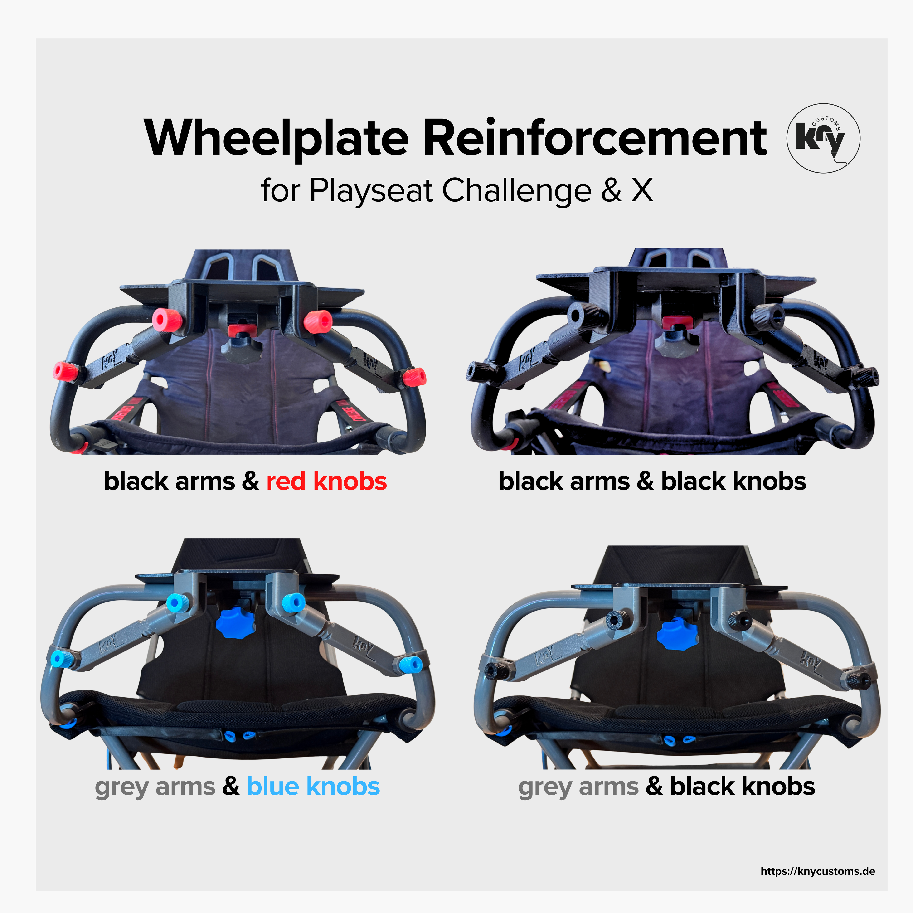 playseat challenge wheelbase wheelplate reinforcement mod 3d printed upgrade